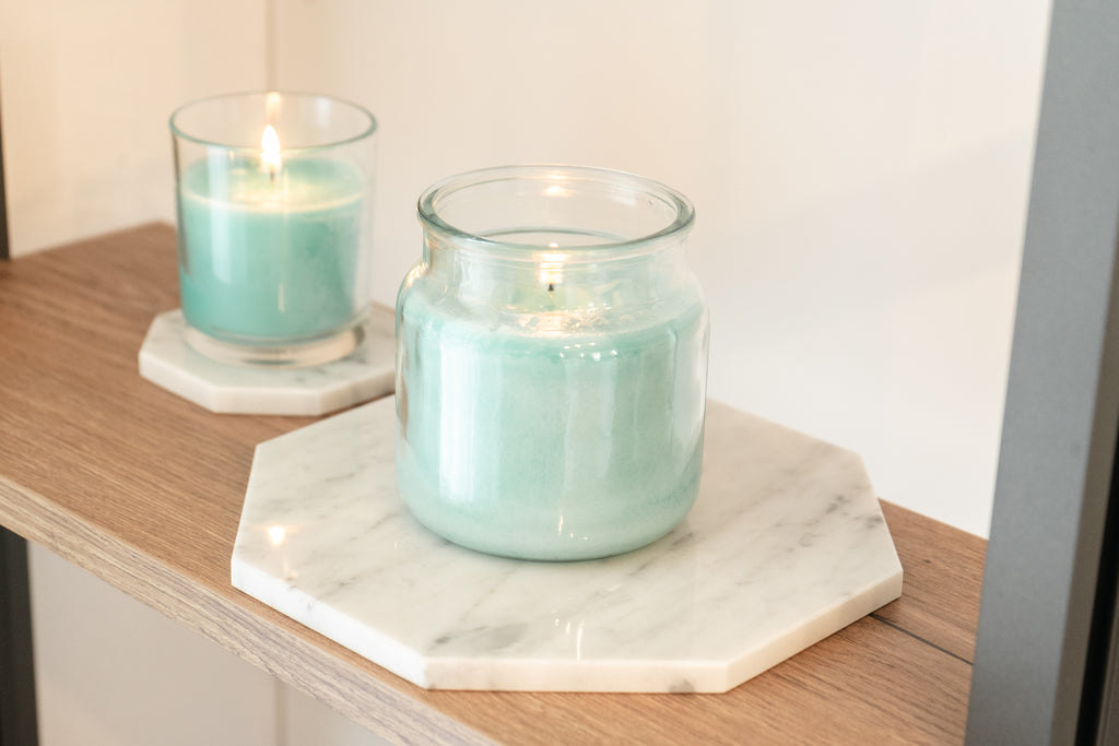 CENTROTAVOLA "LIMONE" MARMO BIANCO DI CARRARA