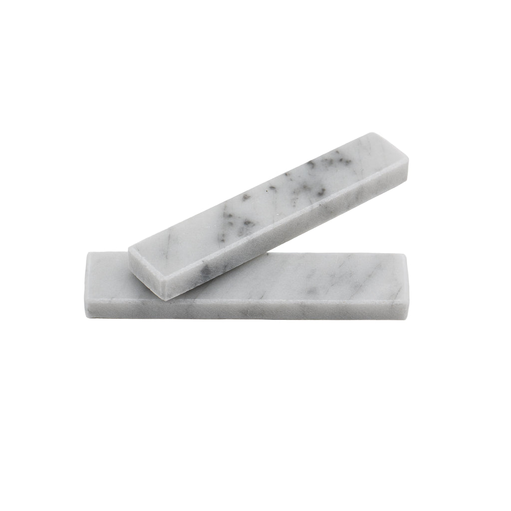 POGGIA POSATE "EUCALIPTO" (SET 2PZ) MARMO BIANCO DI CARRARA