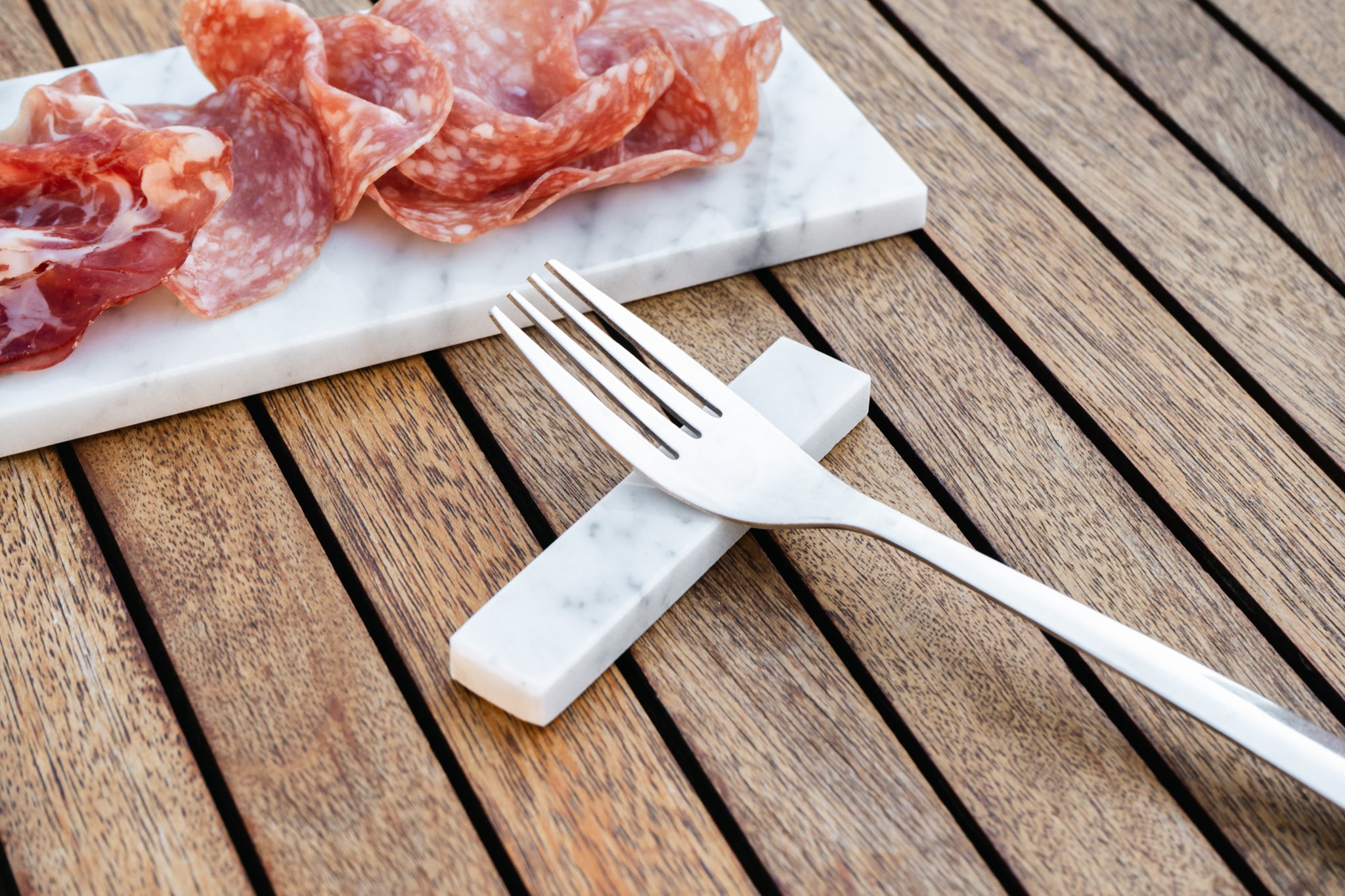 POGGIA POSATE "EUCALIPTO" (SET 2PZ) MARMO BIANCO DI CARRARA