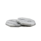 SOTTOBICCHIERE "TIGLIO" (SET 2PZ) MARMO BIANCO DI CARRARA