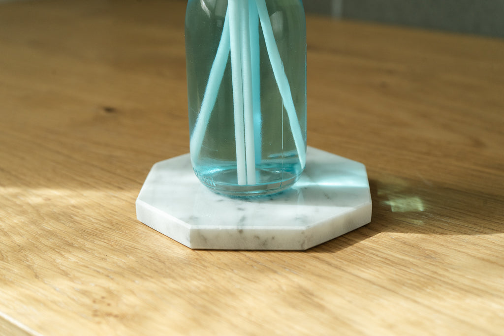 SOTTOBICCHIERE "TIGLIO" (SET 2PZ) MARMO BIANCO DI CARRARA