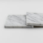 SOTTOBICCHIERE "TIMO" (SET 2PZ) MARMO BIANCO DI CARRARA