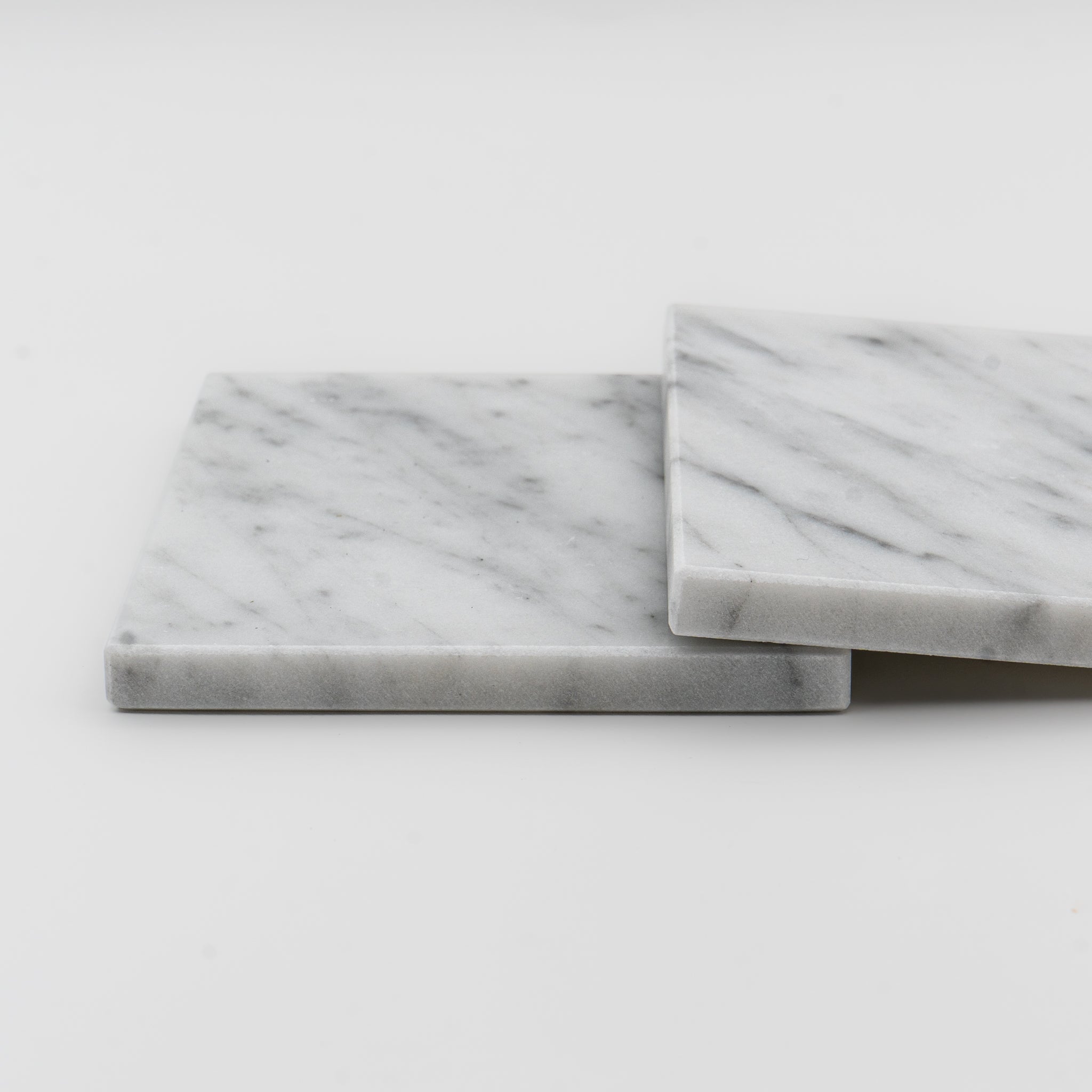 SOTTOBICCHIERE "TIMO" (SET 2PZ) MARMO BIANCO DI CARRARA