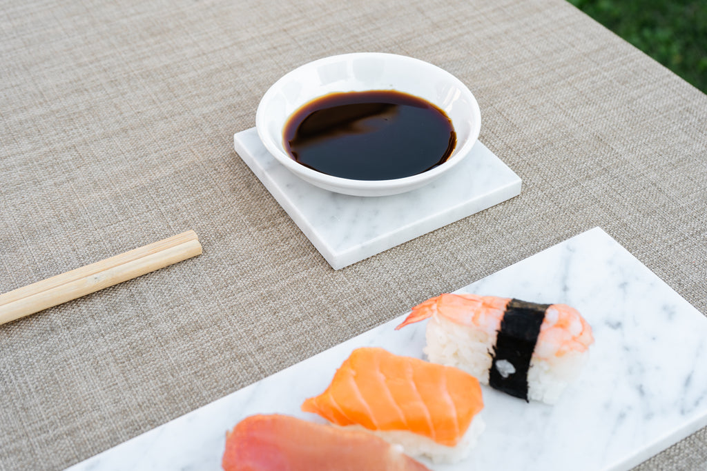 SOTTOBICCHIERE "TIMO" (SET 2PZ) MARMO BIANCO DI CARRARA