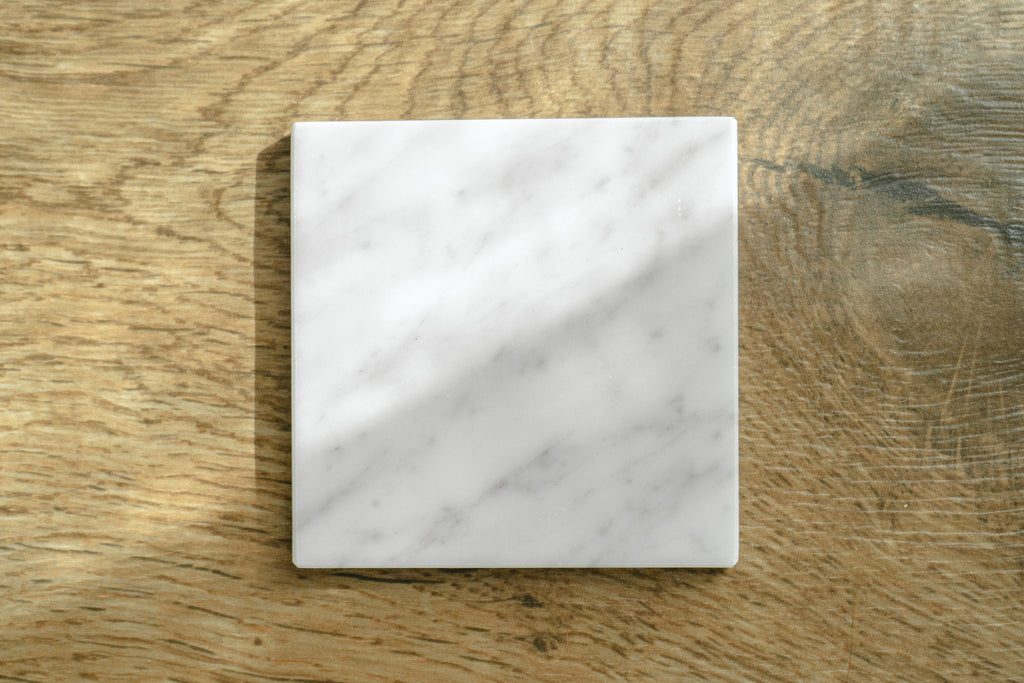 SOTTOBICCHIERE "TIMO" (SET 2PZ) MARMO BIANCO DI CARRARA