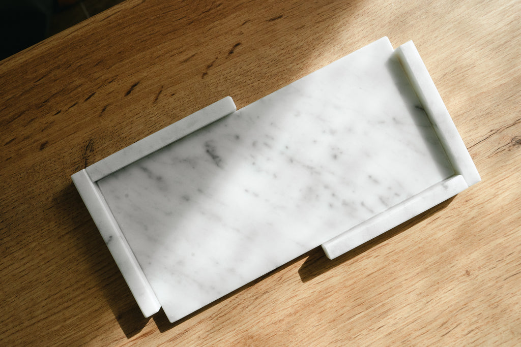 SVUOTATASCHE "GELSOMINO" MARMO BIANCO CARRARA