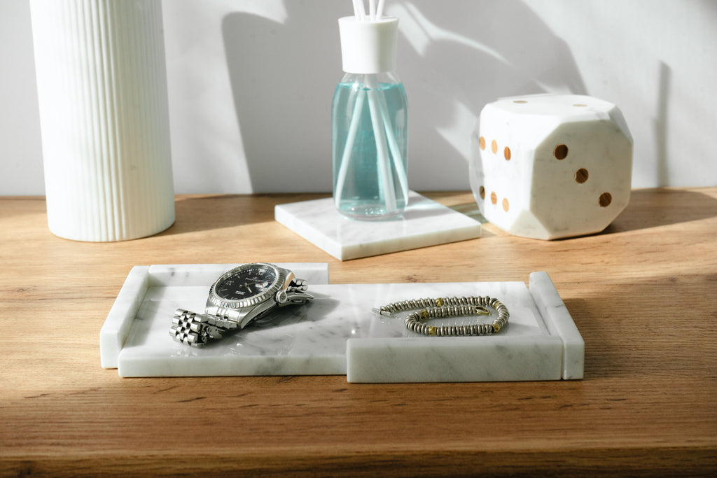 SVUOTATASCHE "GELSOMINO" MARMO BIANCO CARRARA